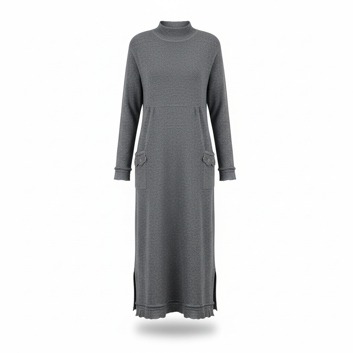 Mara Knitted Maxi Dress – Cozy Long Sleeve Oversized Winter Dress