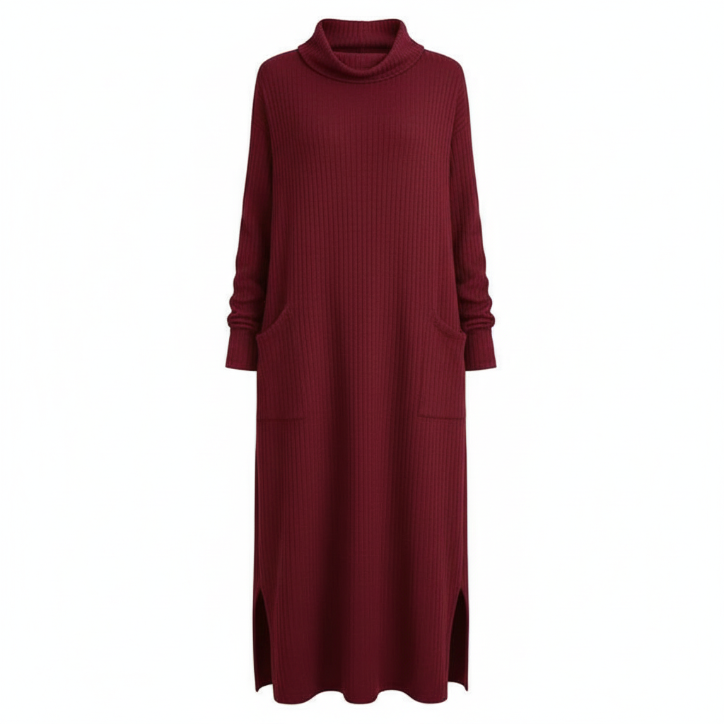 Mara Knitted Maxi Dress – Cozy Long Sleeve Oversized Winter Dress