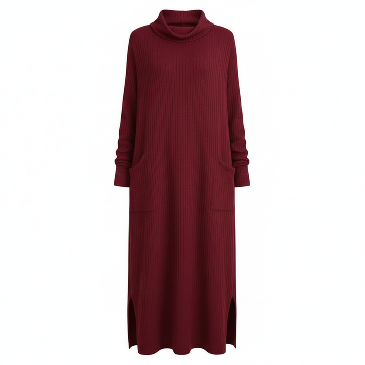 Mara Knitted Maxi Dress – Cozy Long Sleeve Oversized Winter Dress