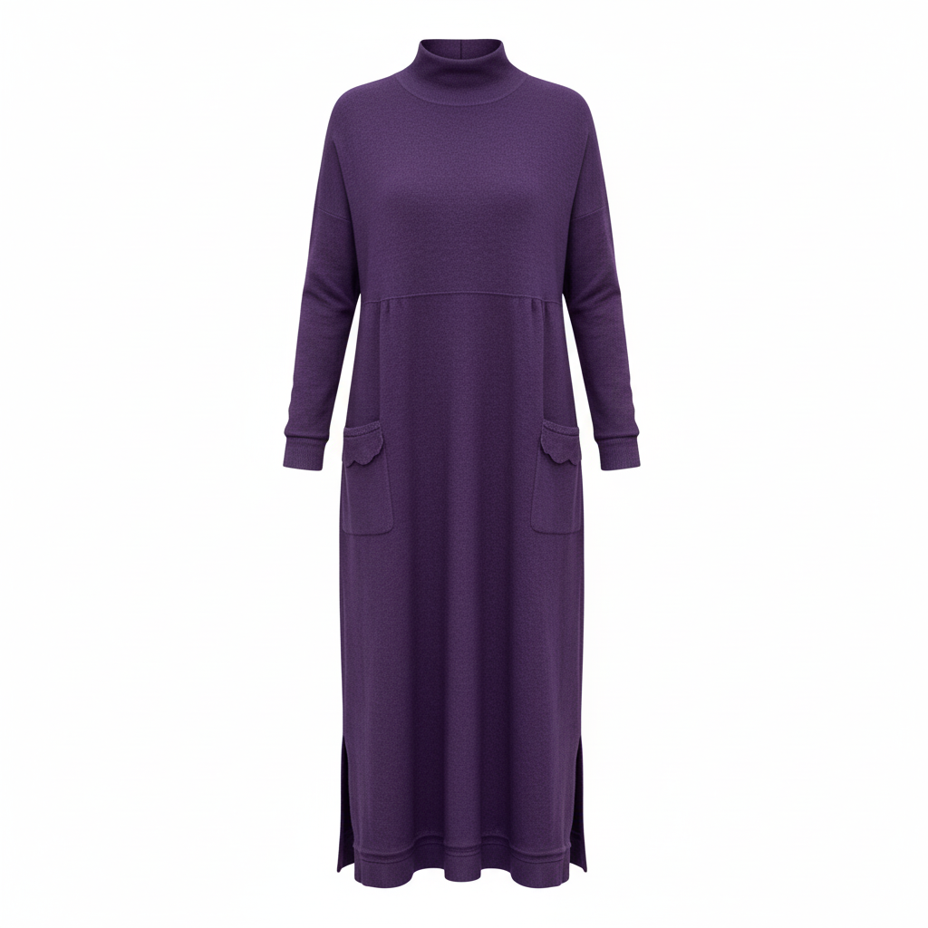 Mara Knitted Maxi Dress – Cozy Long Sleeve Oversized Winter Dress