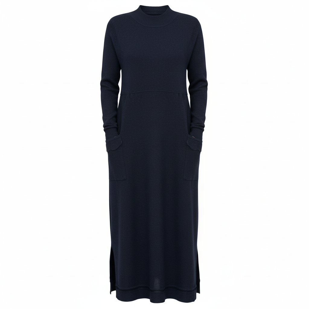 Mara Knitted Maxi Dress – Cozy Long Sleeve Oversized Winter Dress