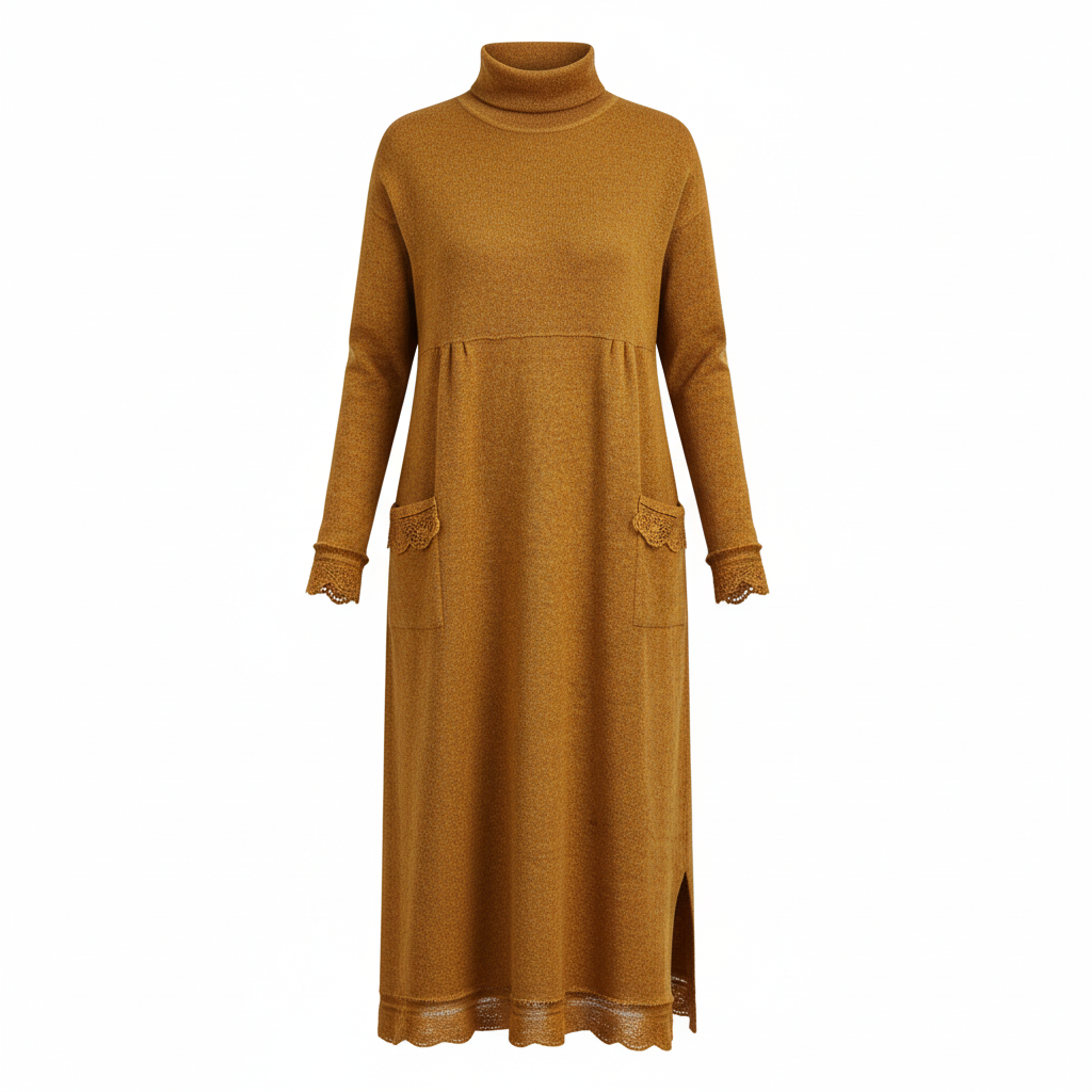 Mara Knitted Maxi Dress – Cozy Long Sleeve Oversized Winter Dress