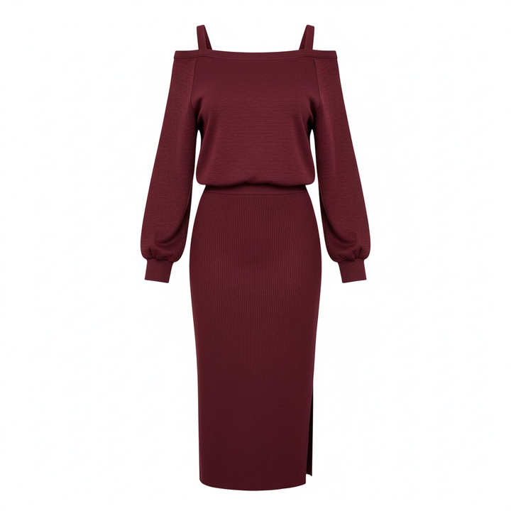 Ladies' Top & Sleeveless Dress 2-Piece Set