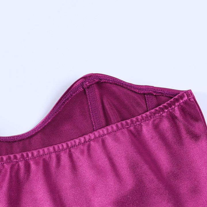 Shaana | Satin Look Strapless Corset Top