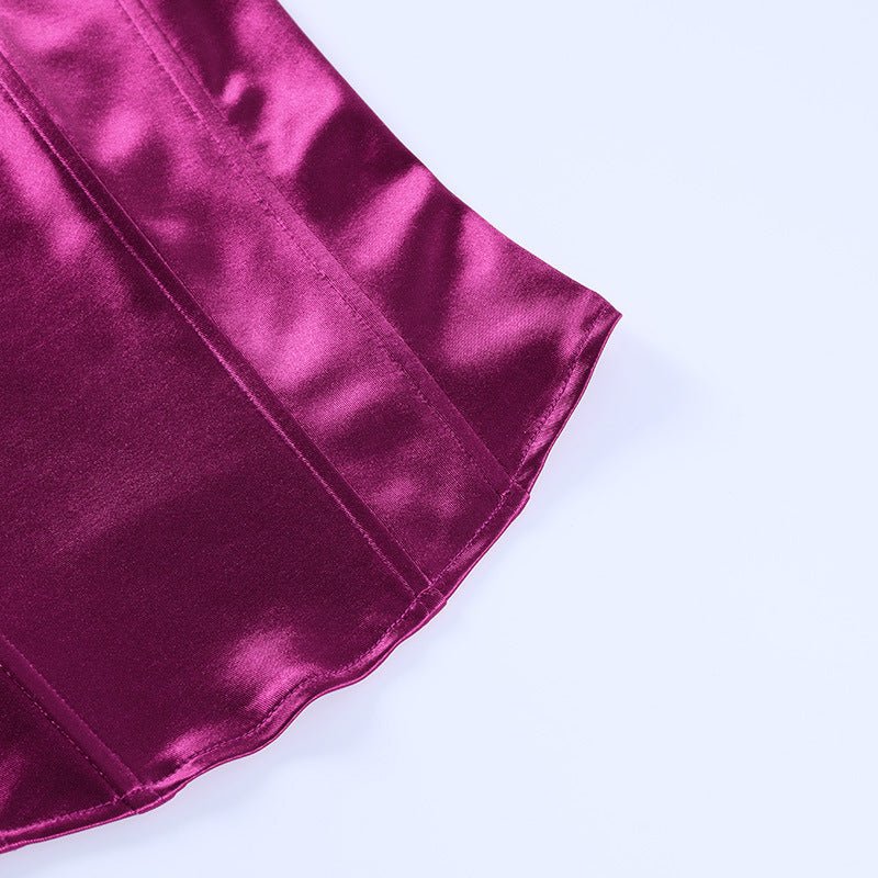 Shaana | Satin Look Strapless Corset Top