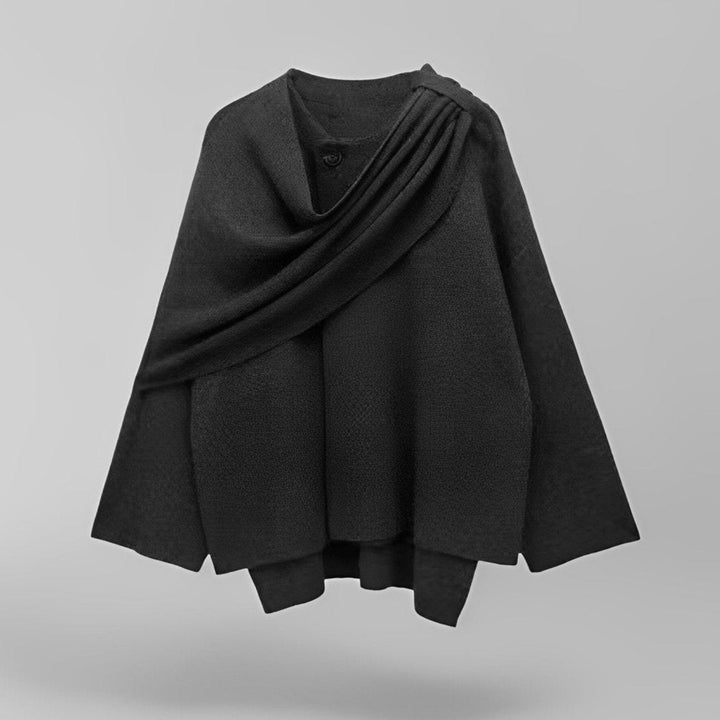 Roses | Luxe Cape Winter Coat - Fashionable Warm Women's Coat