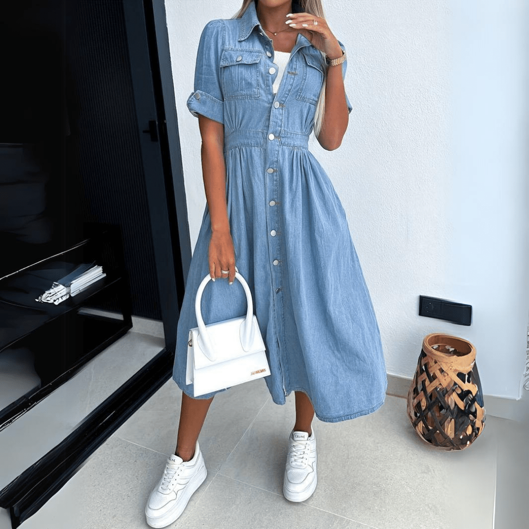 Jessy | Denim Blouse Dress for Women