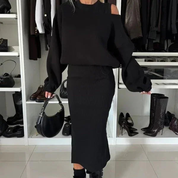 Ladies' Top & Sleeveless Dress 2-Piece Set