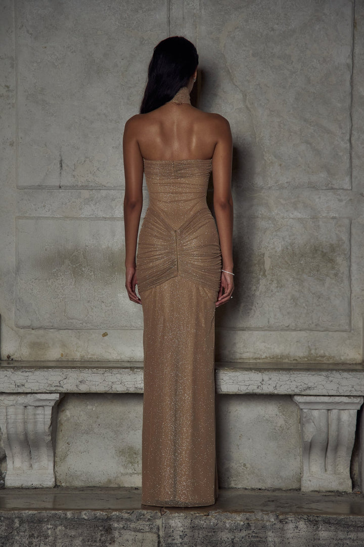 Arissa | Strapless Glamour Maxi Dress with Glitter for Women