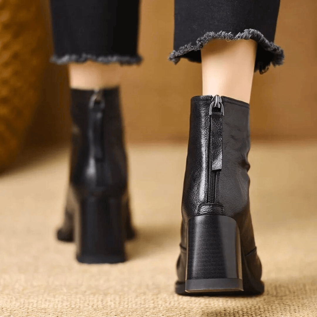 Claudi | Luxurious Ankle Boots with Mid-High Heel