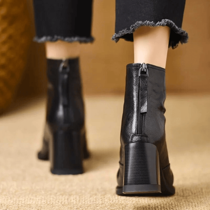 Claudi | Luxurious Ankle Boots with Mid-High Heel