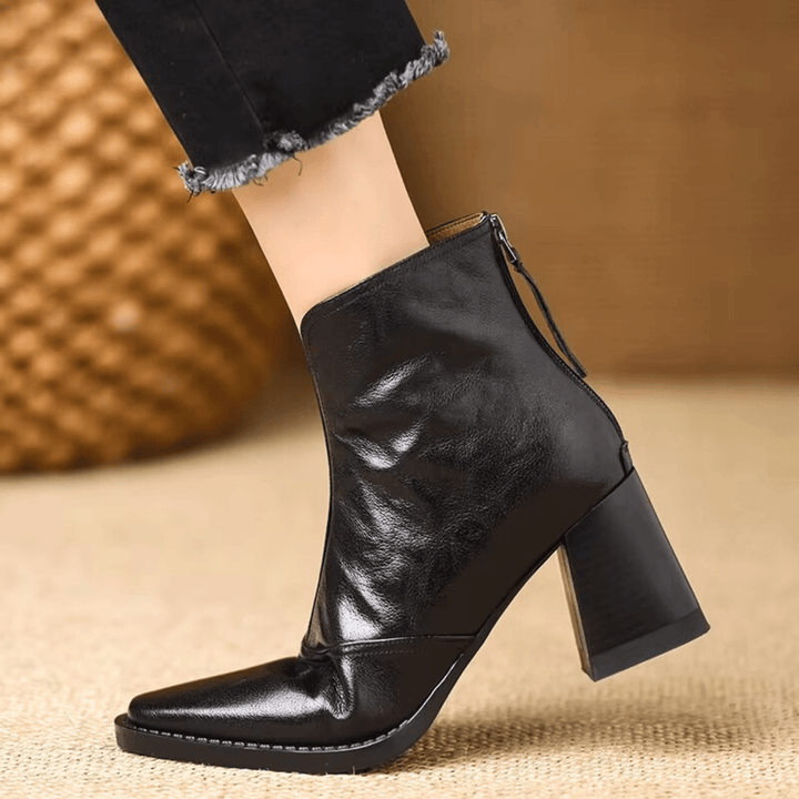 Claudi | Luxurious Ankle Boots with Mid-High Heel