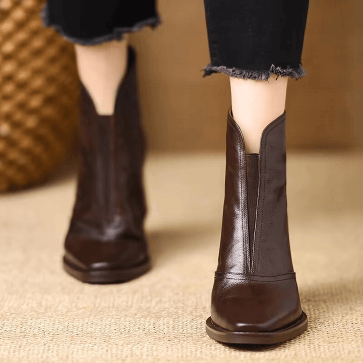 Claudi | Luxurious Ankle Boots with Mid-High Heel