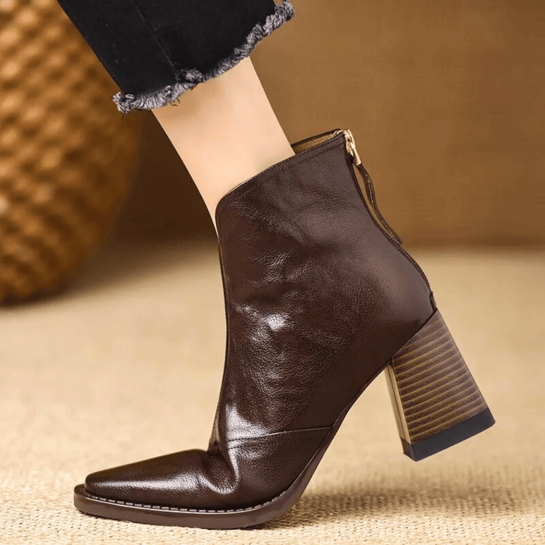 Claudi | Luxurious Ankle Boots with Mid-High Heel